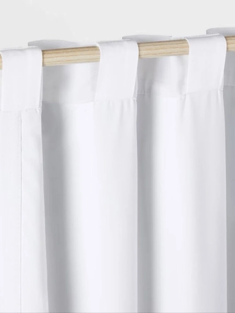 Pillowfort White Blackout Twill Solid Kids' (2) Panel  Curtain Size 42